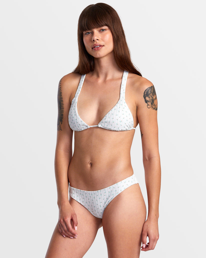 Pointe Wide Crossback Triangle Bikini Top - White