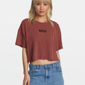 Boyfriend Cropped Tee - Madder Brown