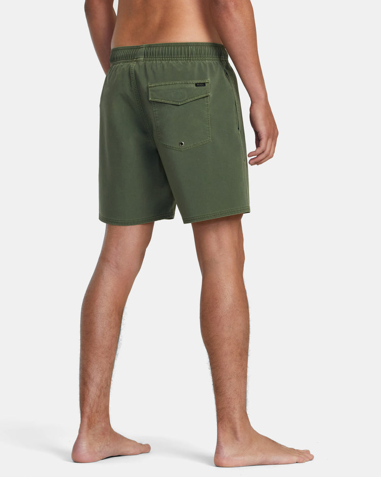 VA Pigment Elastic Waist 17" Boardshorts - Olivine