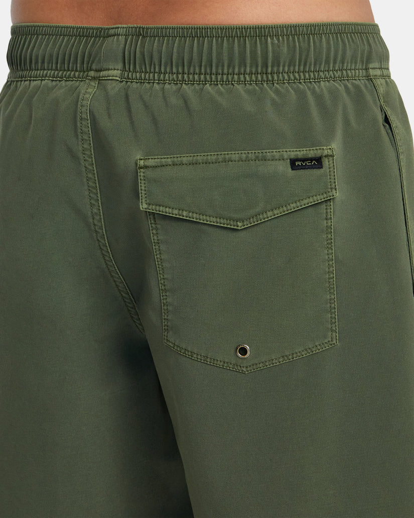 VA Pigment Elastic Waist 17" Boardshorts - Olivine