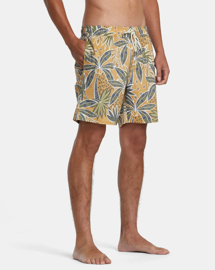 Barnes Elastic Waist 17" Boardshorts - Camel