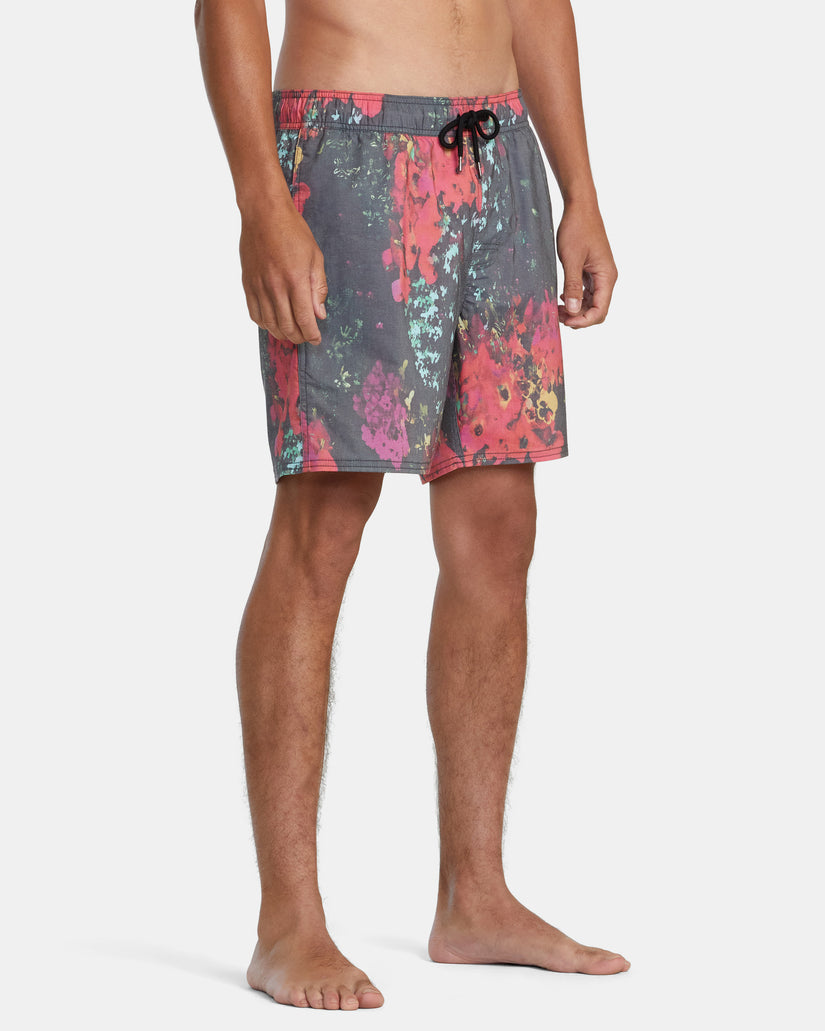 Barnes Elastic Waist 17" Boardshorts - Black Multi