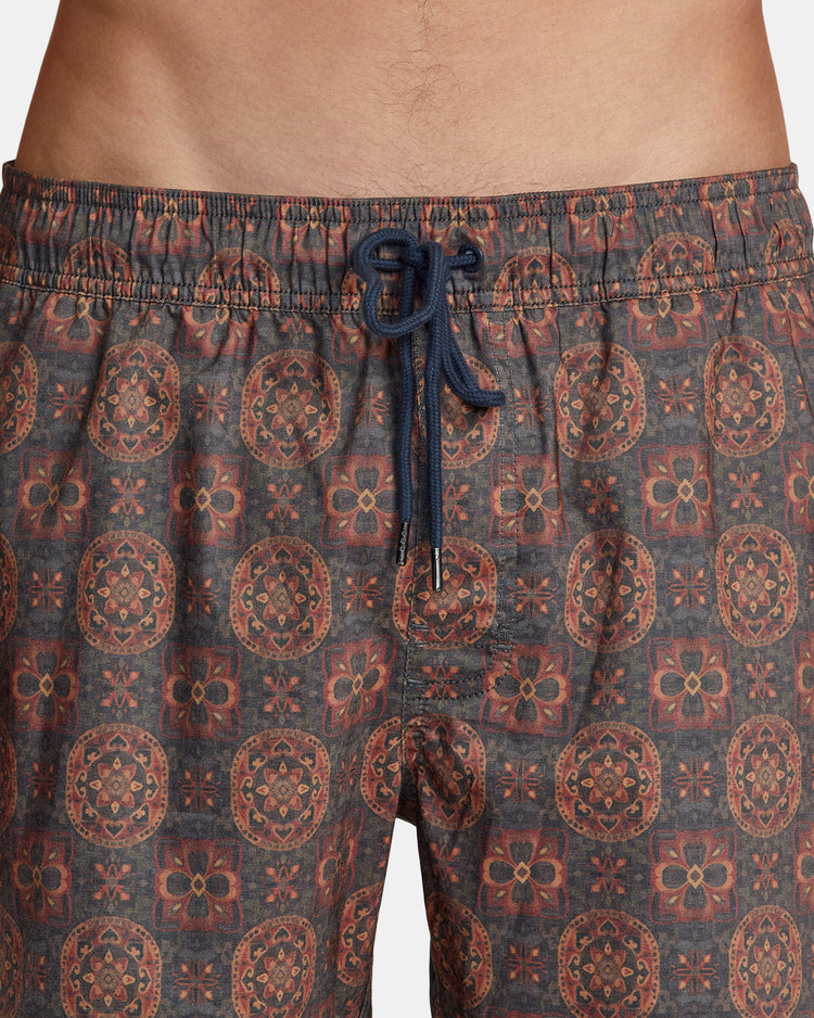 Barnes Elastic Waist 17" Boardshorts - Red Earth