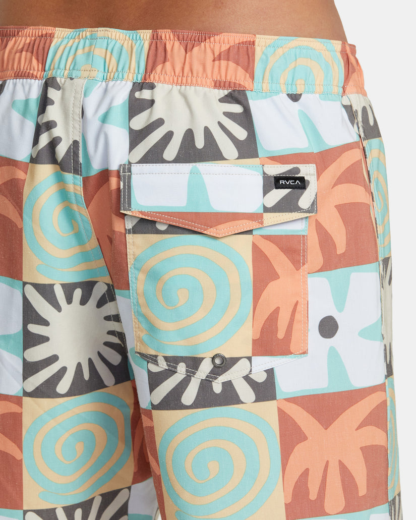 Atlas Elastic Waist 17" Boardshorts - Multi Check