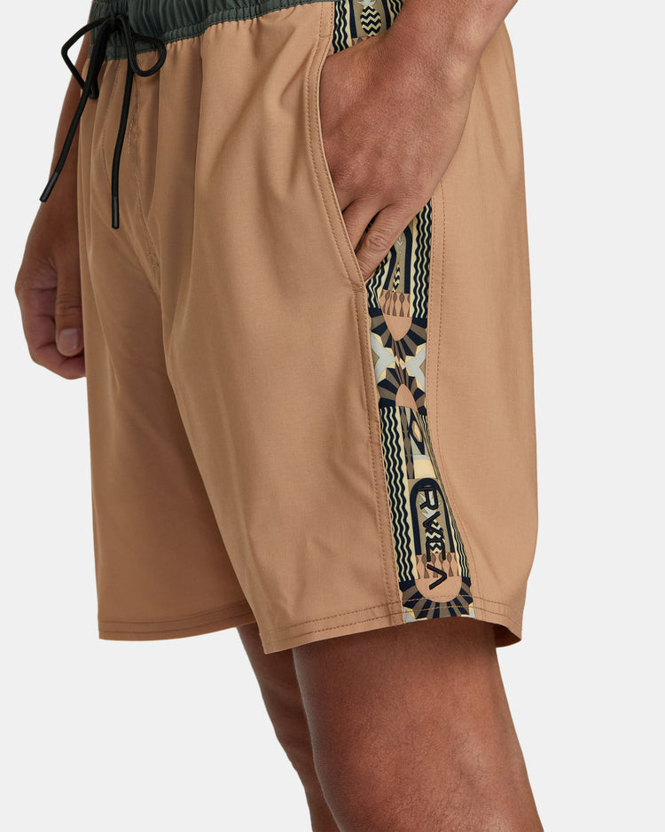 Apex Elastic Waist 17" Boardshorts - Camel