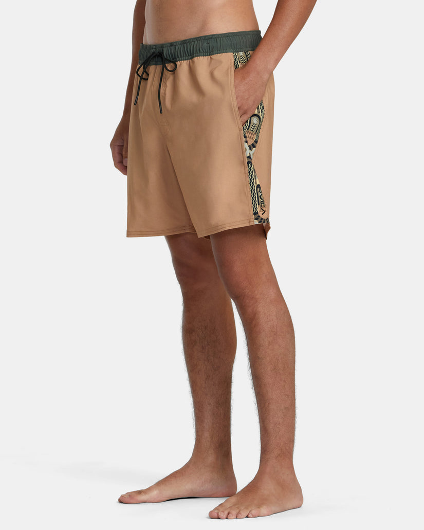 Apex Elastic Waist 17" Boardshorts - Camel