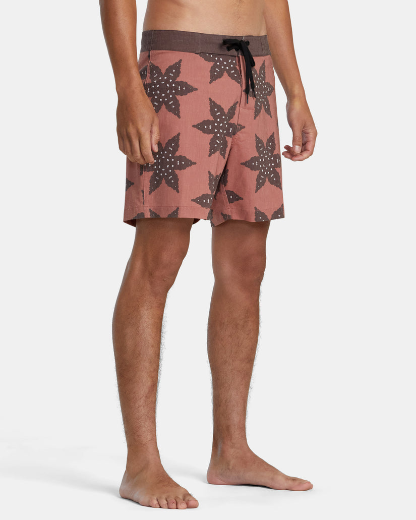 Cross Up Trunk 16" Boardshorts - Seal Brown