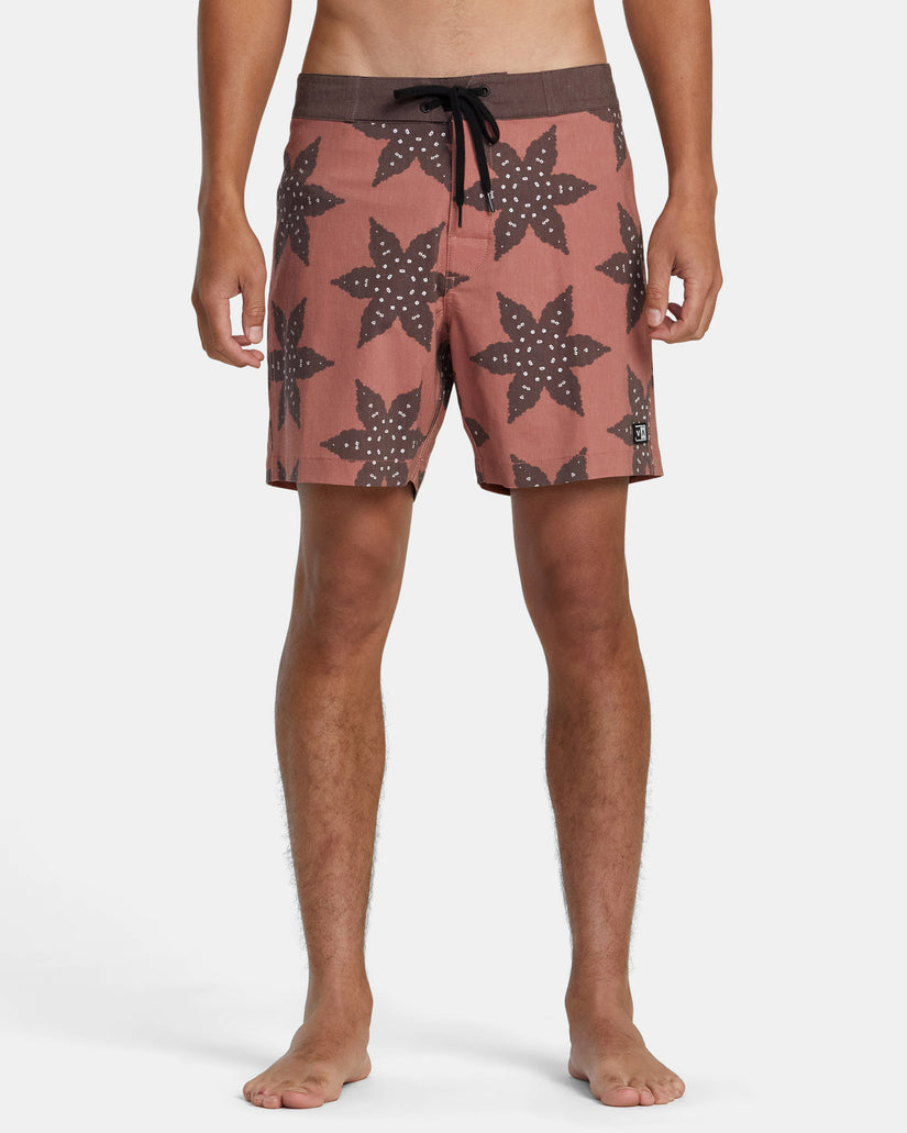 Cross Up Trunk 16" Boardshorts - Seal Brown