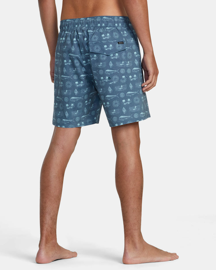 Dorado Elastic Waist Boardshorts 17'' - Duck Blue