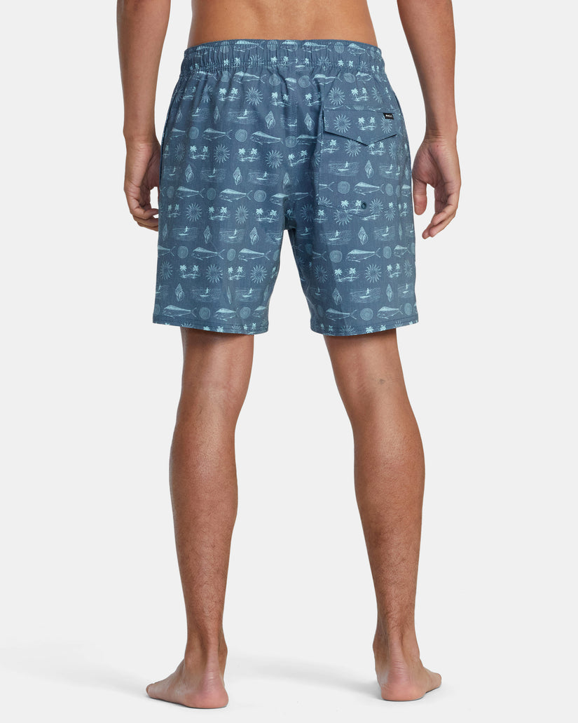 Dorado Elastic Waist Boardshorts 17'' - Duck Blue