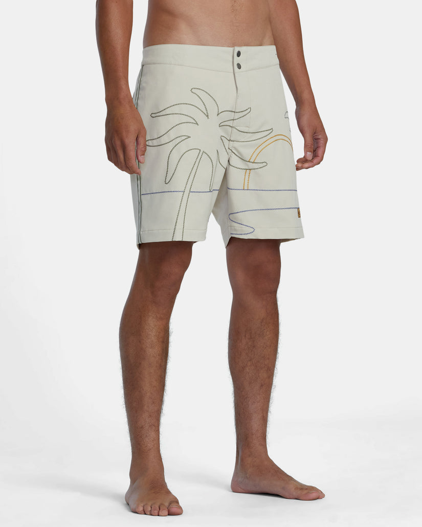 Sunset Exotica Boardshorts 17'' - Natural