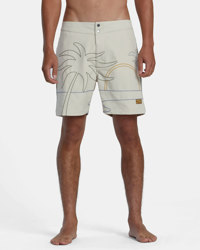 Sunset Exotica Boardshorts 17'' - Natural