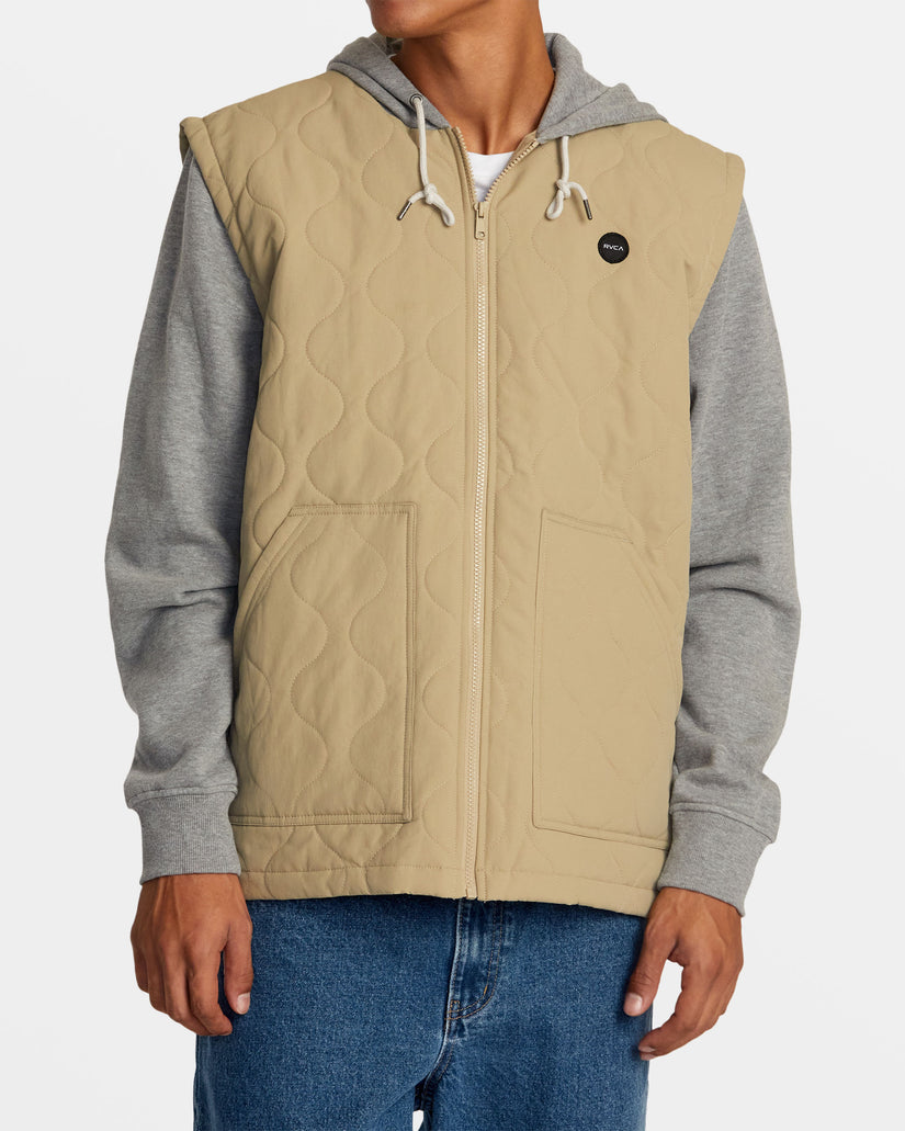 Grant Hooded Puffer Jacket - Khaki