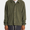 Downtown Fleece Coaches Jacket - Olive