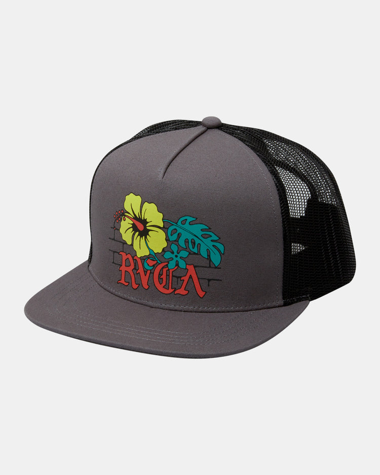 Floral Park Trucker Hat - Dark Grey