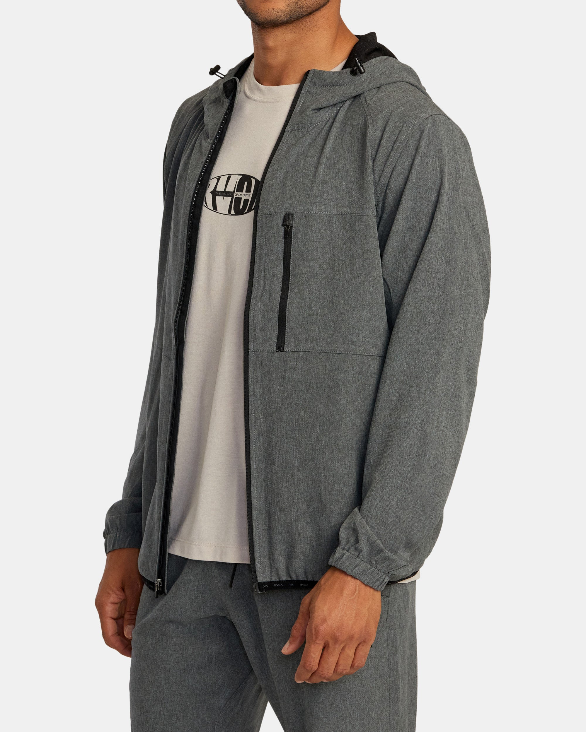 Yogger Zip-Up Hooded Jacket II - Charcoal Heather – RVCA