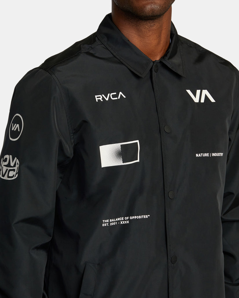 Radiate Windbreaker Coaches Jacket - Black