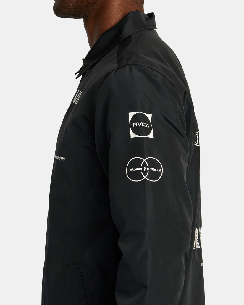 Radiate Windbreaker Coaches Jacket - Black