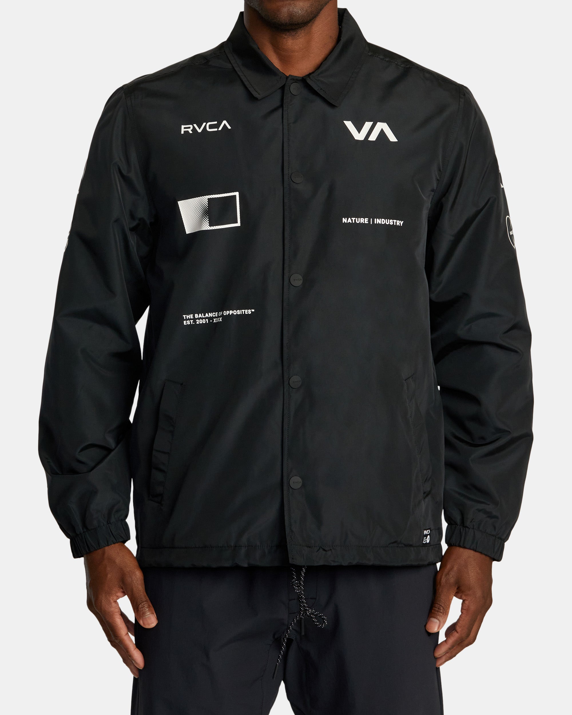 Radiate Windbreaker Coaches Jacket - Black | RVCA