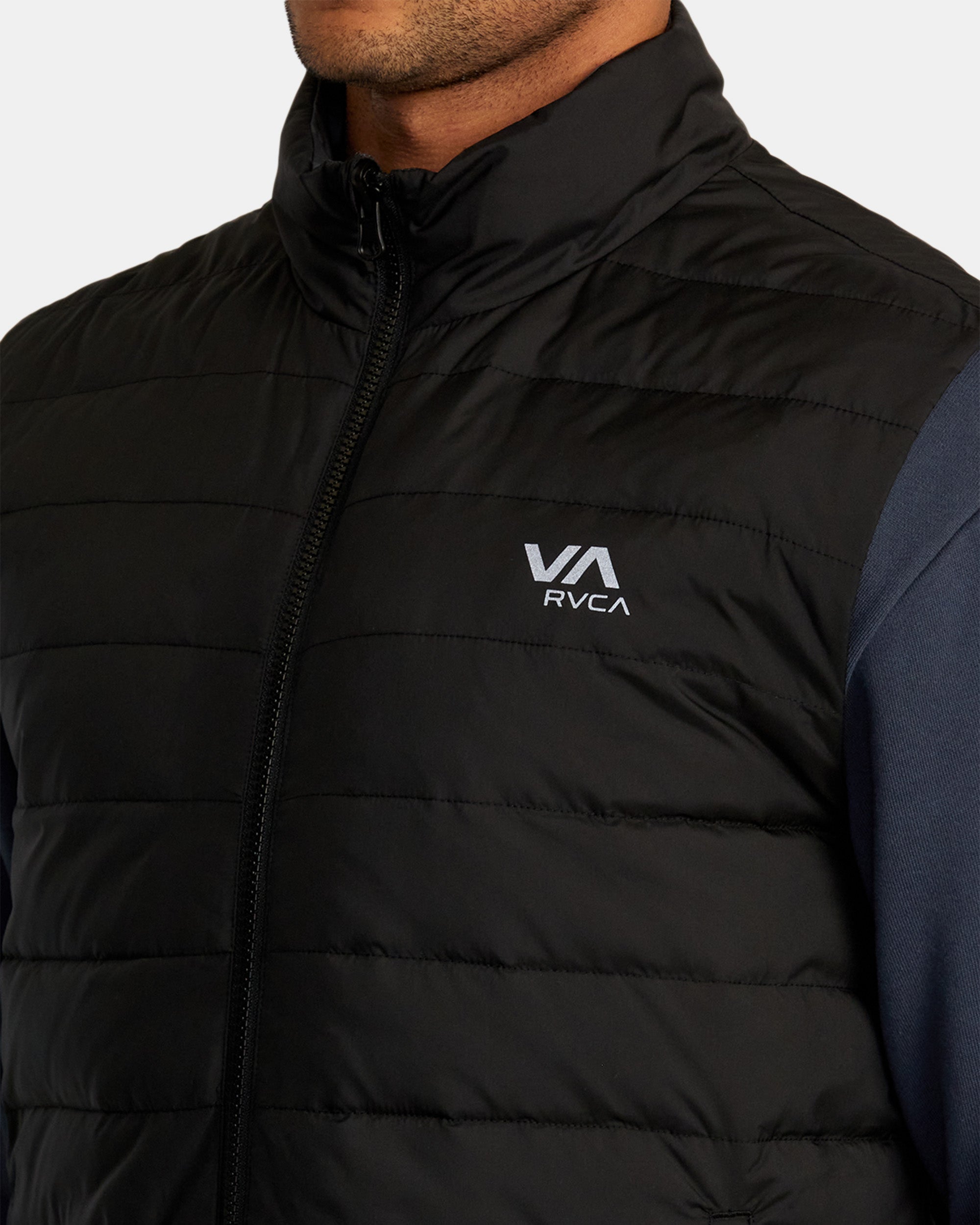 Reversible Puffer Vest - Black - BLACK / S