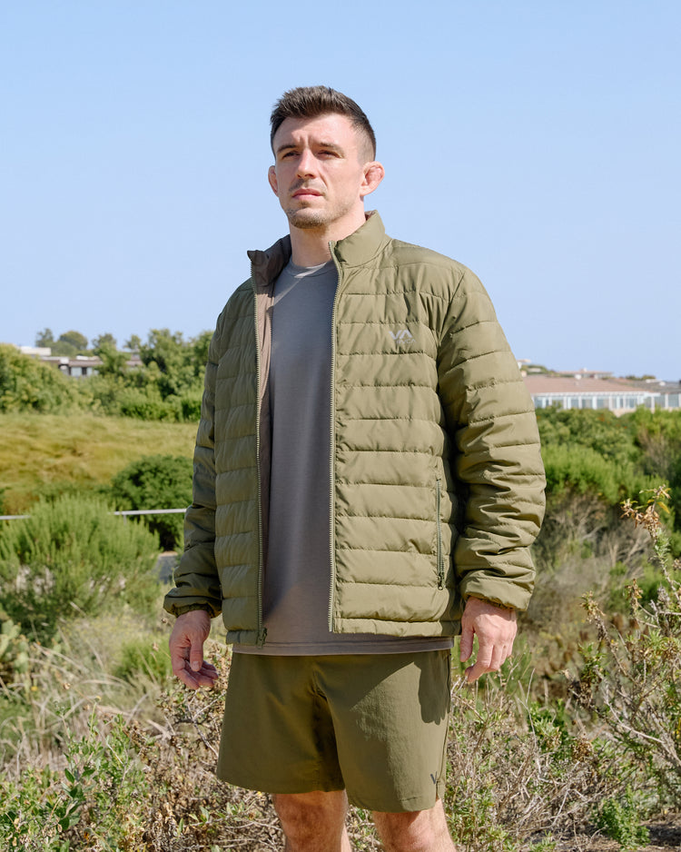 RVCA Reversible Quilted Puffer Jacket Olive