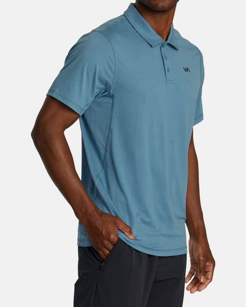 VA Sport Vent Technical Polo Shirt - Glacier