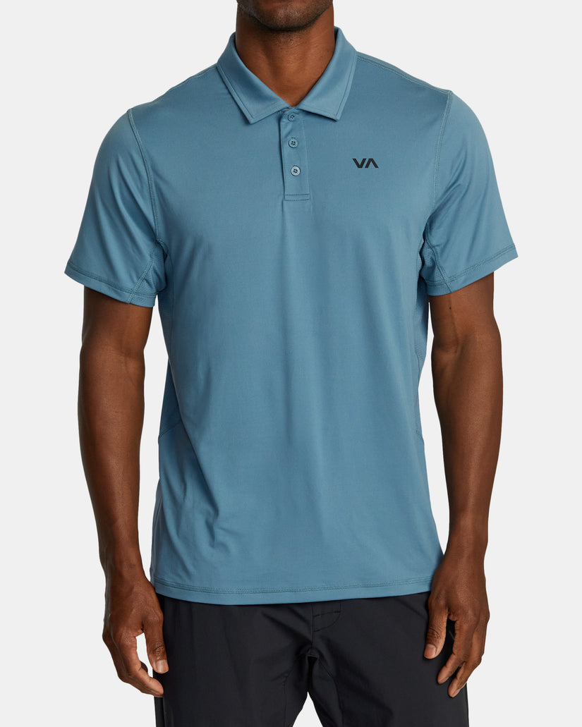 VA Sport Vent Technical Polo Shirt - Glacier