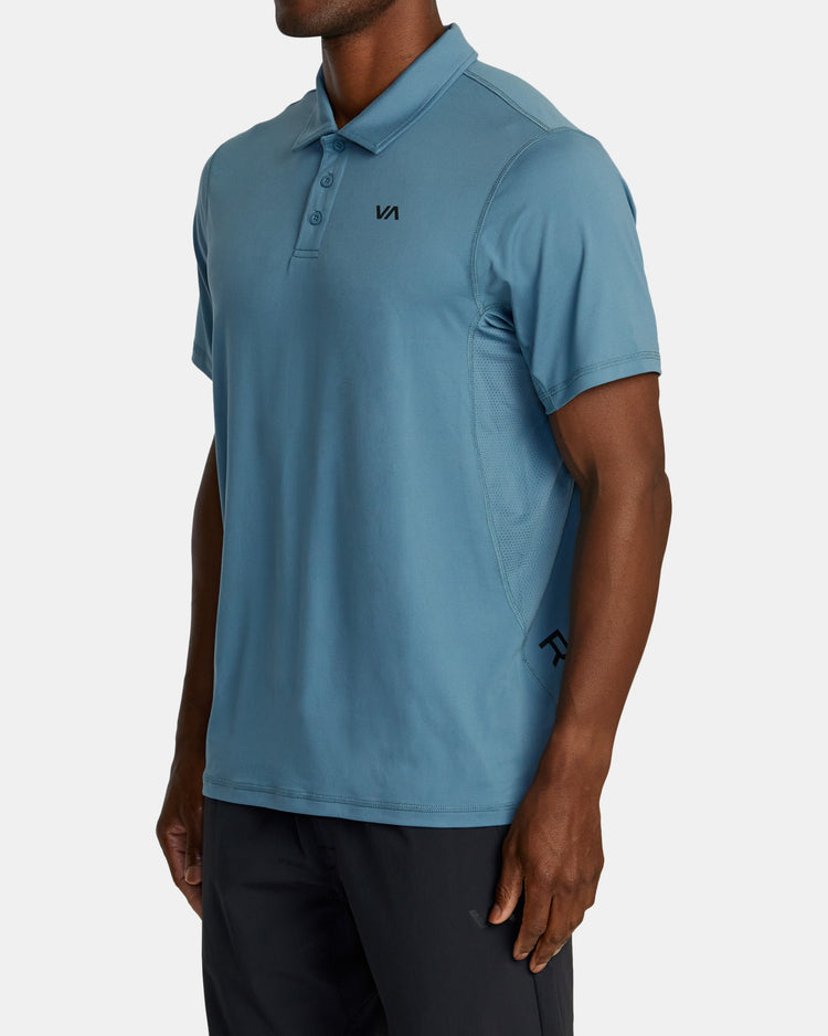 VA Sport Vent Technical Polo Shirt - Glacier