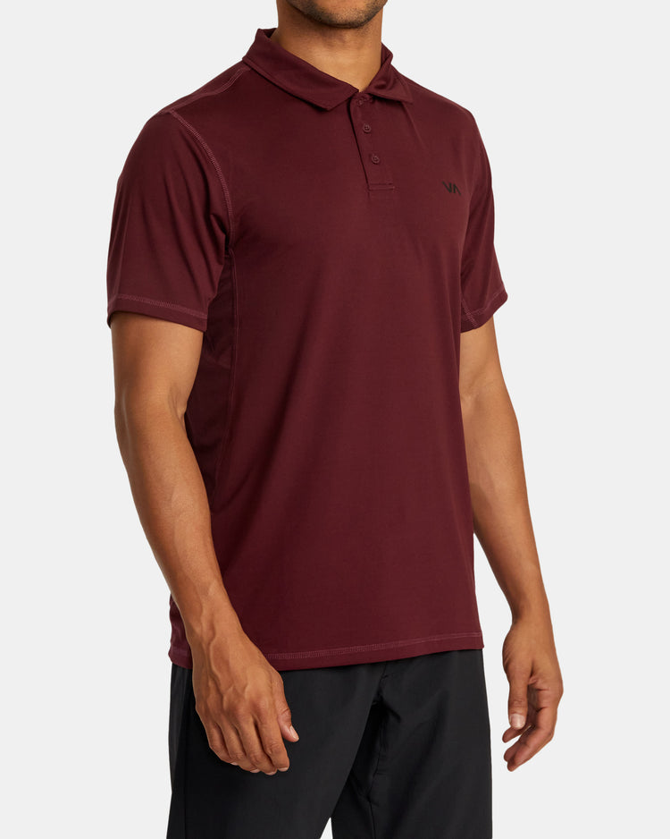 VA Sport Vent Technical Polo Shirt - Plum