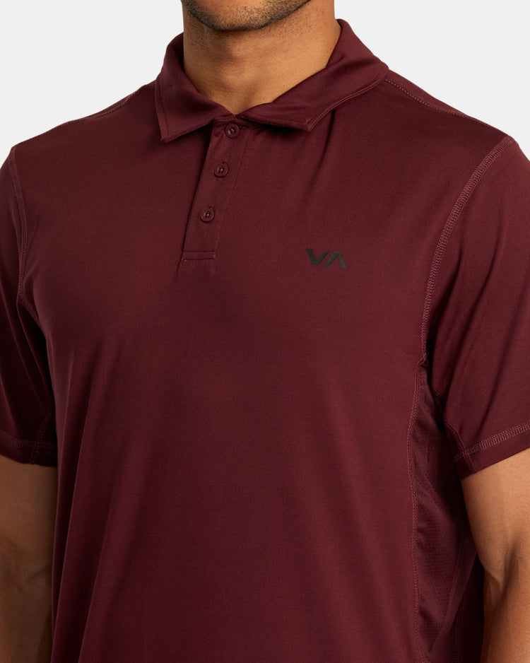 VA Sport Vent Technical Polo Shirt - Plum