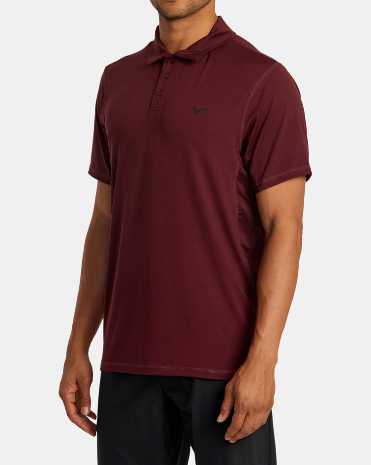 VA Sport Vent Technical Polo Shirt - Plum