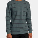 Dayshift Thermal Stripe Long Sleeve - Balsam Green