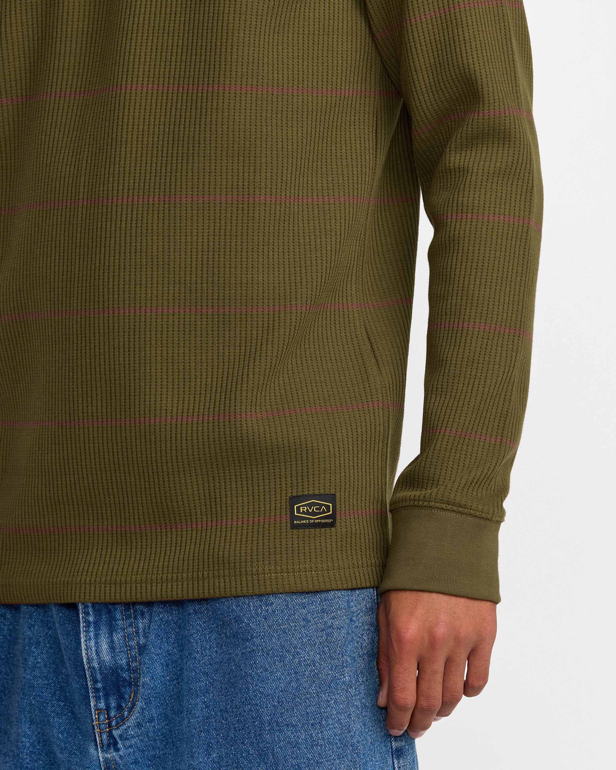 らむ Dayshift Thermal Stripe Long Sleeve - RVCA