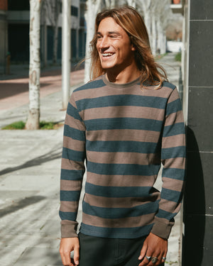 Dayshift Thermal Stripe Long Sleeve Tee