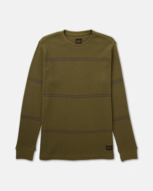 Dayshift Long Sleeve Stripe Thermal- RVCA