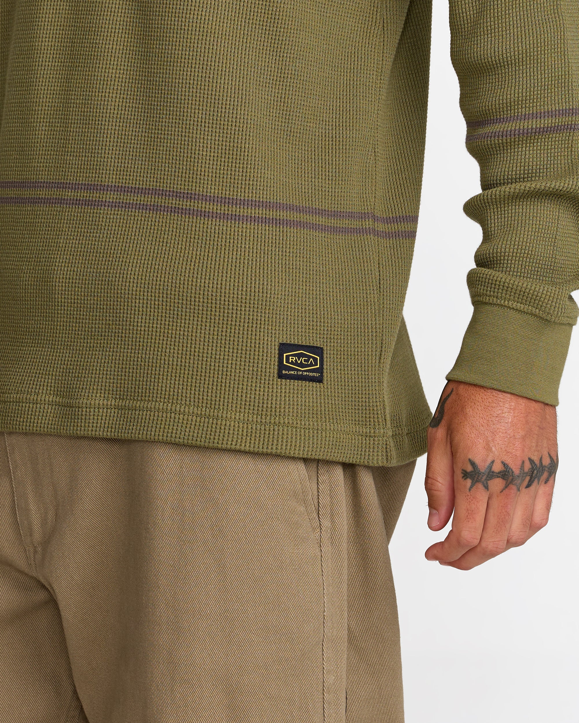 Dayshift Long Sleeve Stripe Thermal - RVCA