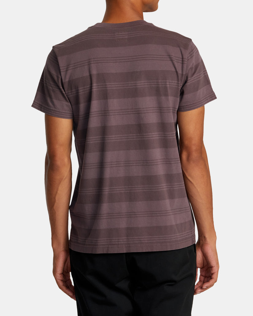 PTC Stripe Short Sleeve Knit - Plum Ash