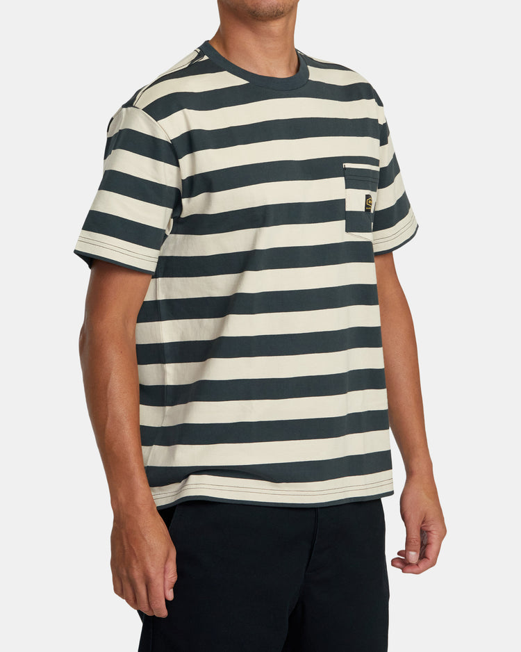 Dayshift Stripe Tee - Garage Blue