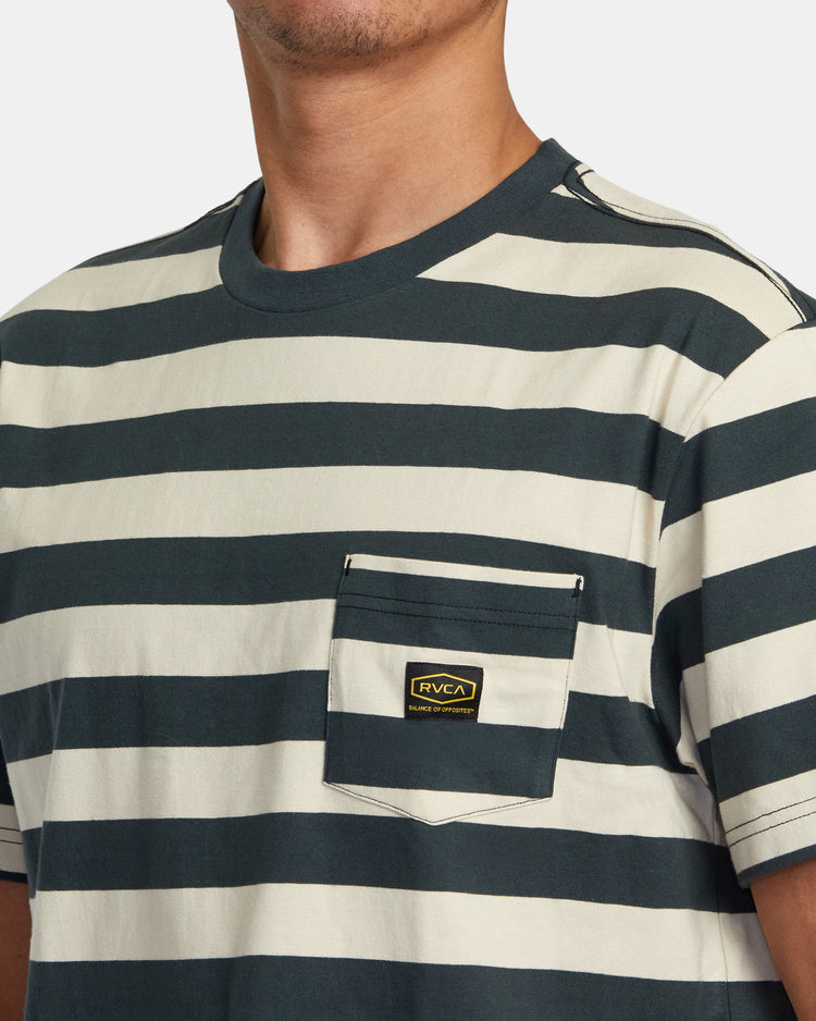 Dayshift Stripe Tee - Garage Blue