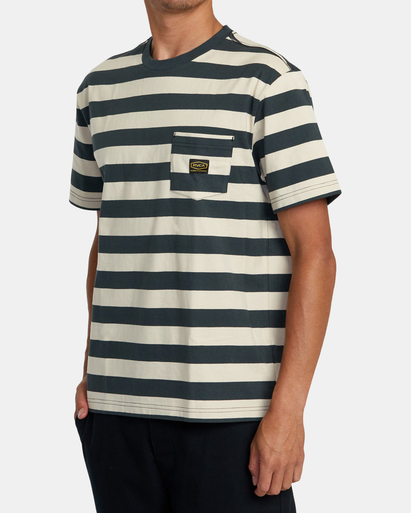 Dayshift Stripe Tee - Garage Blue