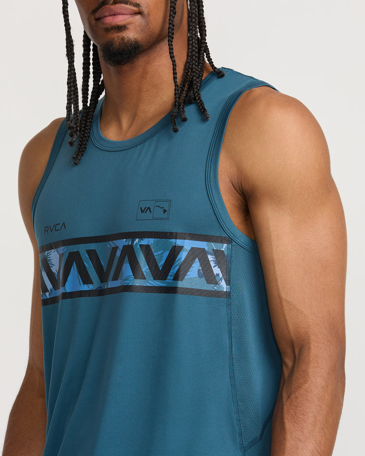 Hawaii Sport Vent Muscle Tank - Duck Blue