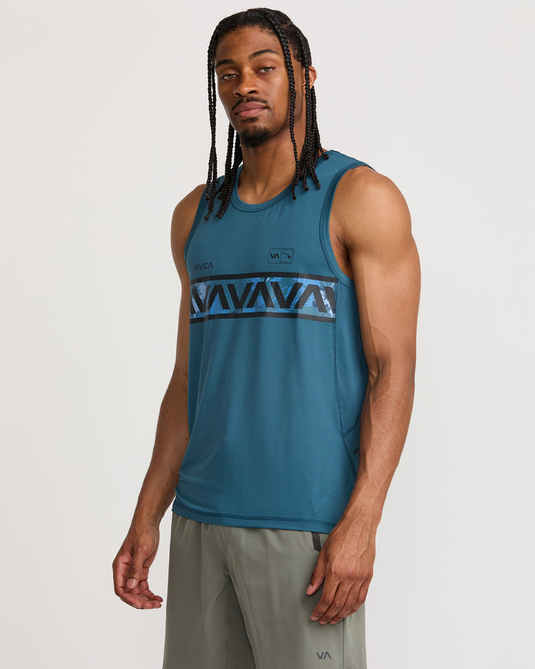 Hawaii Sport Vent Muscle Tank - Duck Blue