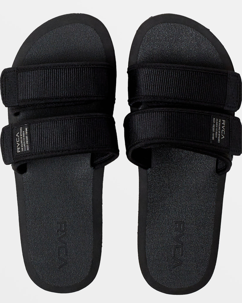 Peak Slider Sandals - Black