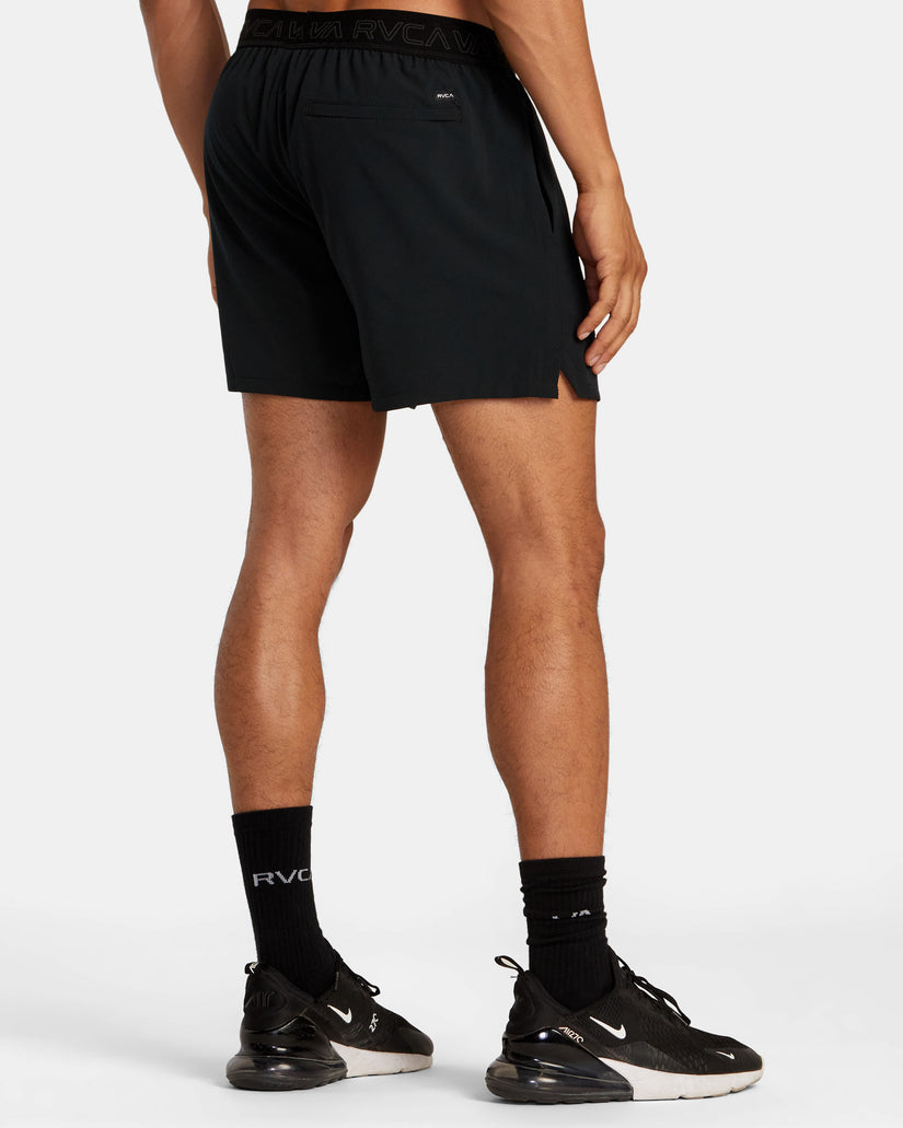 Yogger 15" Elastic Waist Shorts - Black