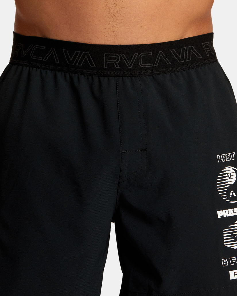 Yogger 15" Elastic Waist Shorts - Black