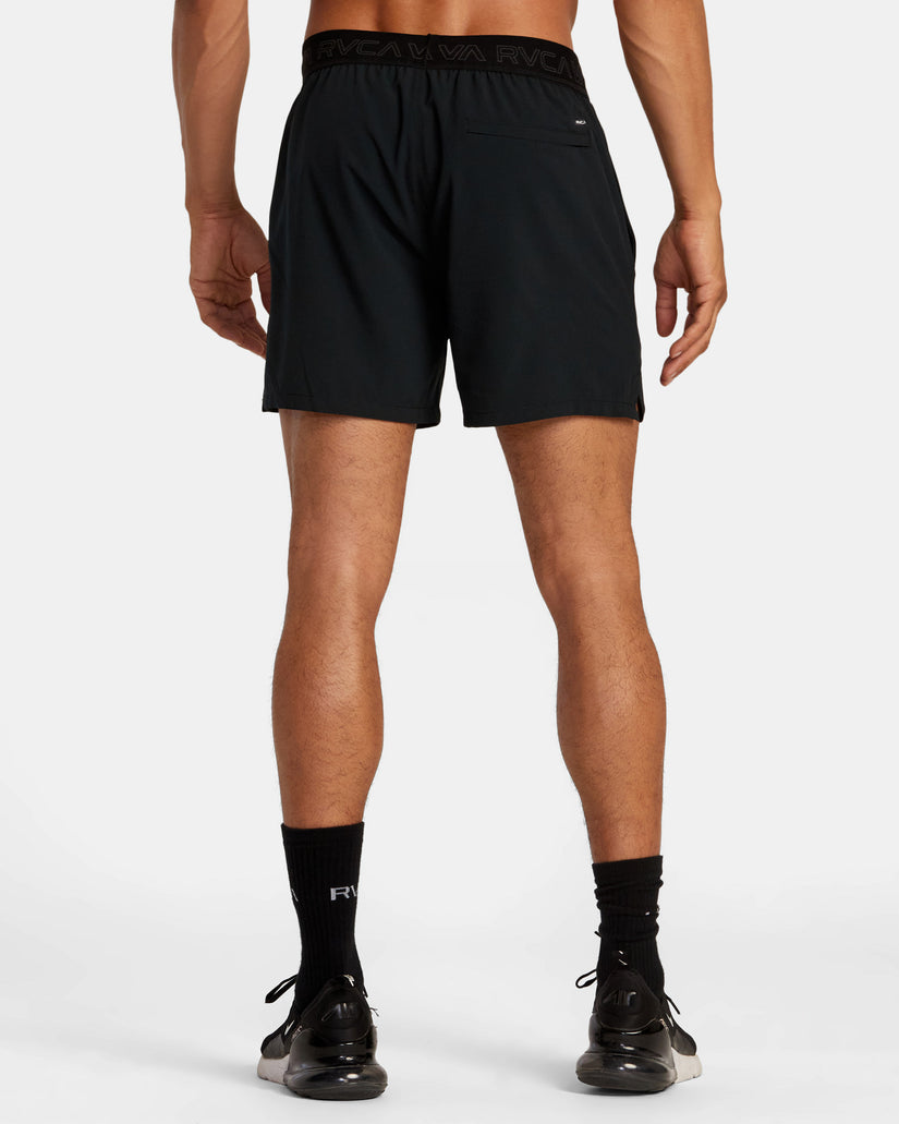 Yogger 15" Elastic Waist Shorts - Black