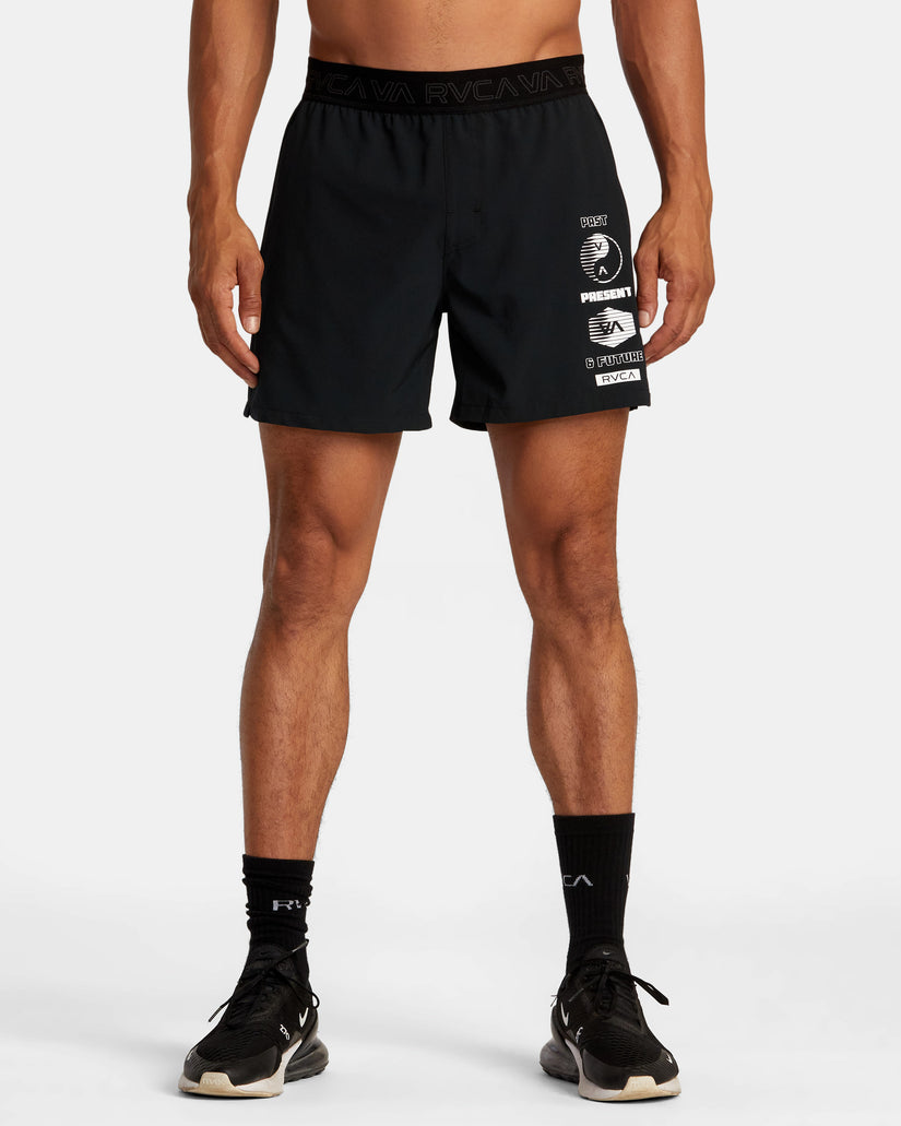 Yogger 15" Elastic Waist Shorts - Black