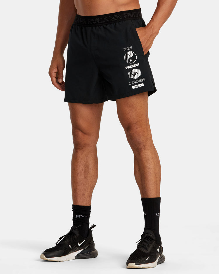 Yogger 15" Elastic Waist Shorts - Black