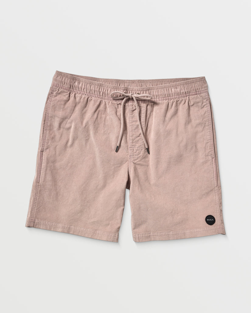 Escape 17" Elastic Waist Shorts - Pale Mauve