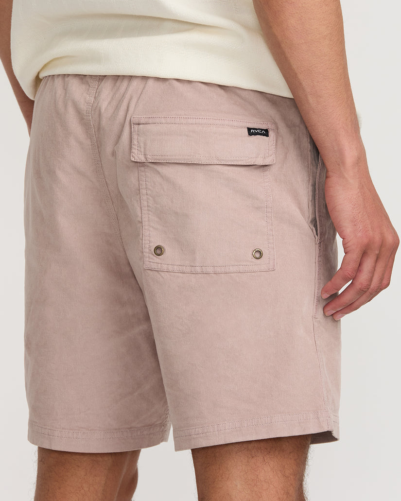 Escape 17" Elastic Waist Shorts - Pale Mauve